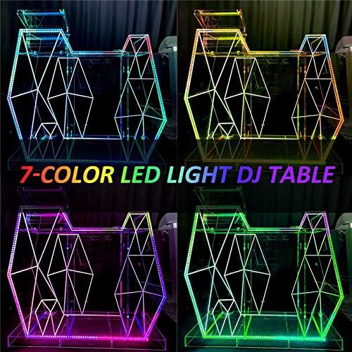 Generic Acrylic Lectern Pulpit Podium with Color LED Light 47 Inch Tall - Ideal for Speeches, Ceremonies, and Classroom