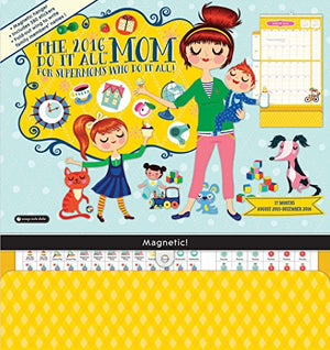 Orange Circle Studio 17-Month 2016 Do It All Magnetic Wall Calendar, Mom's Do It All