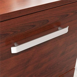 Pemberly Row Cherry File Cabinet 72" x 30" Shell with 2-Drawer and 3-Drawer Mobile