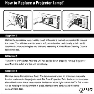 Panasonic Original ET-LAEF100 Replacement Projection Lamp with Housing for PT-EW550 EW650 EX520 EX620 EZ590 FW530 FX500 FZ570 PT-SLX64C Projectors (Made by Panasonic)