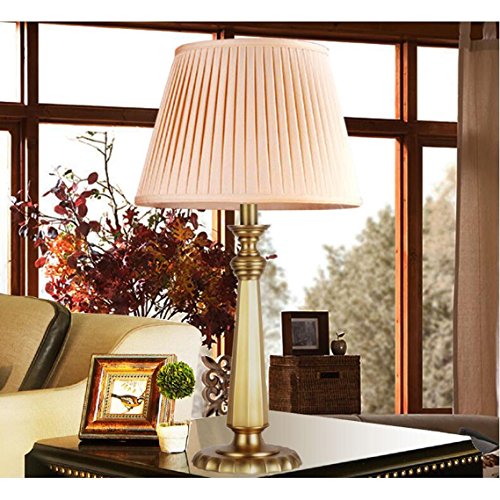 HZB Modern Minimalist Copper Copper Lamp Lamp American Living Room Bedroom Bedside Lamp Creative Lamp