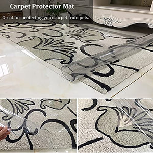 JYDQM Clear Vinyl Runner Rug Carpet Protector 2mm Thick - 120x600 Size