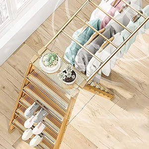 QDY Foldable 6 Step Ladder Stool with Brackets - Indoor Household Hanger