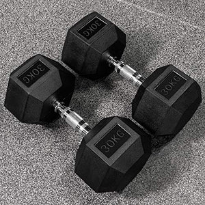 METIS Hex Dumbbells 6lbs – 66lbs Options [Pair] | Strength Training Hand Weights | Exercise Equipment | Weights Dumbbells Set | Pair of Dumbbell Weights (66lbs)