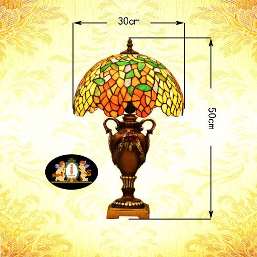 Tiffany Europaische retro style hand-painted stained glass table lamp