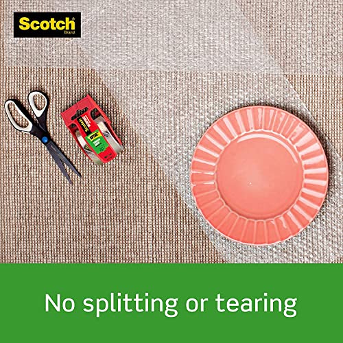Scotch Tough Grip Clear Packing Tape, 1.88x22.2 Yd, 6 Rolls w/Dispensers (24)