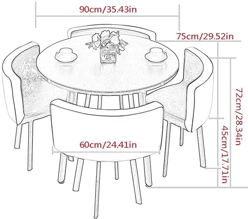 Office Table and Chair Set Conference Coffee Table 90cm Grey
