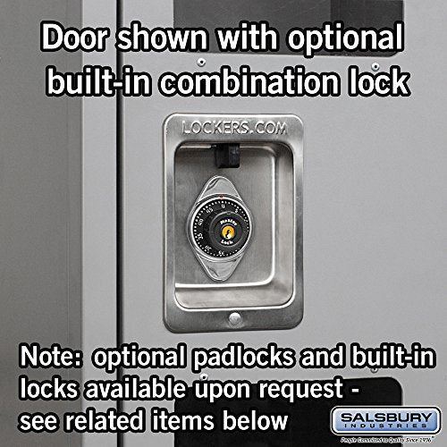 Salsbury Industries S-63165GY-U Triple Tier 12-Inch Wide 6-Feet High 15-Inch Deep Unassembled See Through Metal Locker, Gray