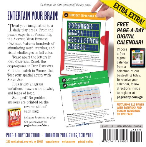 Amazing Mind Benders 2015 Page-A-Day Calendar