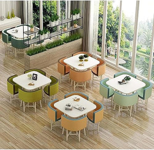 WEBERT Reception Room Club Table and Chair Set - Round Tables, Living Rooms, Leisure Tables - Kitchen Furniture (Color: E)