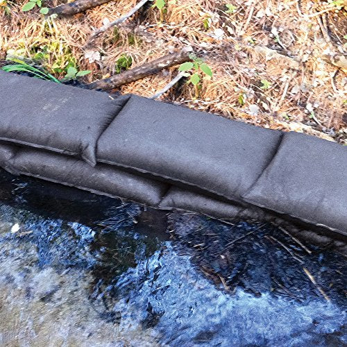Quick Dam QD1224-120 Water-Activated Sandless Sandbags, 120/Pack, 12"x24", Black