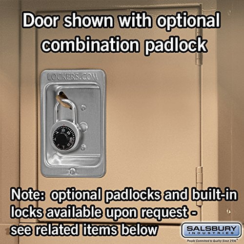 Salsbury Industries Open Access Standard Unassembled Metal Locker, 6-Feet-18-Inch, Tan