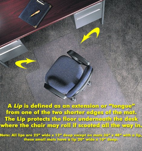 American Floor Mats Chair Mats 60" x 96" Rectangle for Carpeted Floors - Standard Thickness 1/7