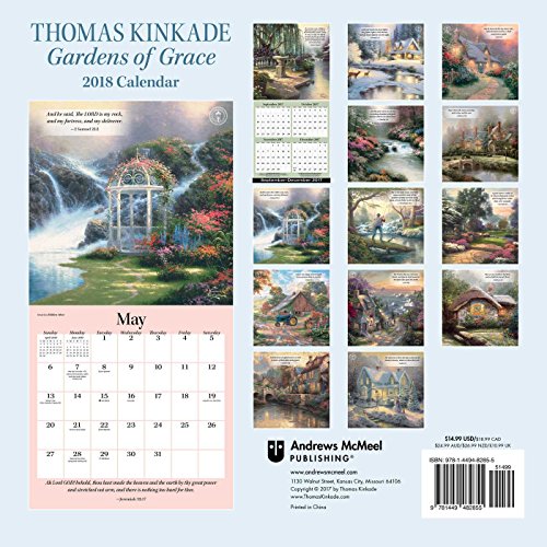 Thomas Kinkade Gardens of Grace 2018 Wall Calendar