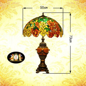 Tiffany Europaische retro style hand-painted stained glass table lamp