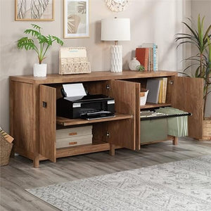 Sauder Sindoori Mango Office Credenza with Doors