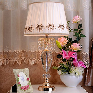 505 HZB Fashion Crystal Table Lamp, Bedroom Bedside Lamp, Living Room Study Desk Lamp (Size : L4275cm)