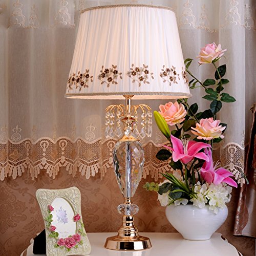 505 HZB Fashion Crystal Table Lamp, Bedroom Bedside Lamp, Living Room Study Desk Lamp (Size : L4275cm)