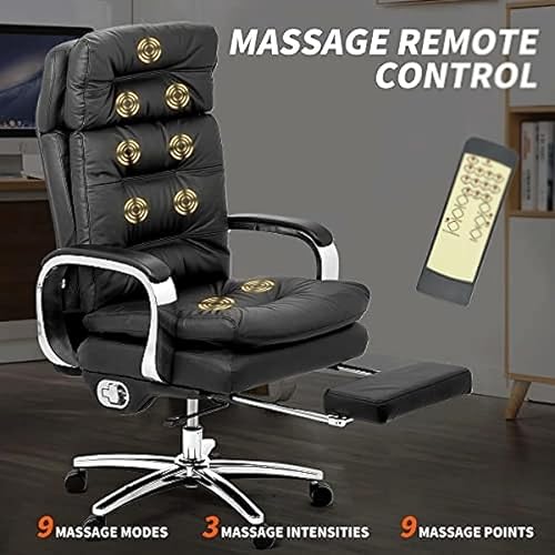 MADALIAN Office Chair with Pedal - Ergonomic Full Reclining Executive Management