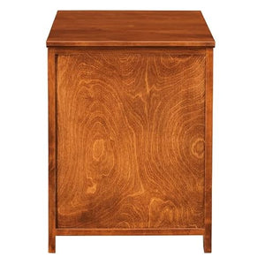 Coder Crossing Alder Wood Rolling File Cabinet in Warm Cherry - Made in USA