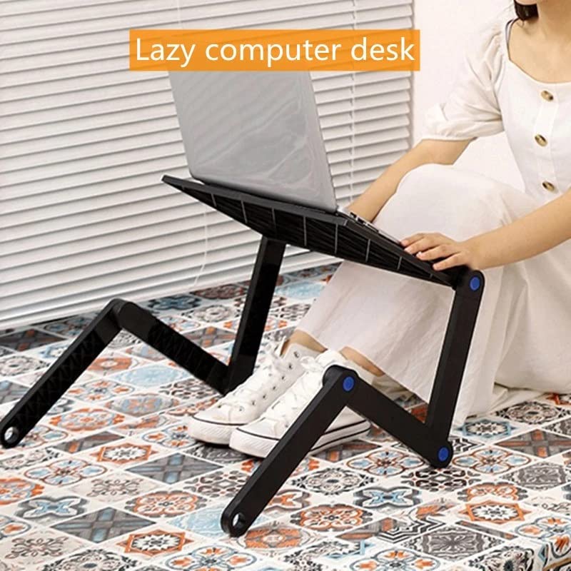 Multi-functional Folding Laptop Stand Holder Study Table Desk Wooden Foldable Computer Desk (Color : A)