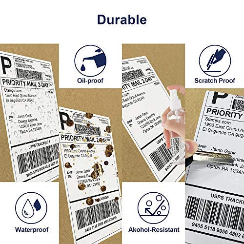POLONO Label Printer - 150mm/s 4x6 Green Thermal Label Printer, POLONO 4"x6" 1000 Labels Direct Thermal Shipping Labels, Compatible with Amazon, Ebay, Etsy, Shopify and FedEx