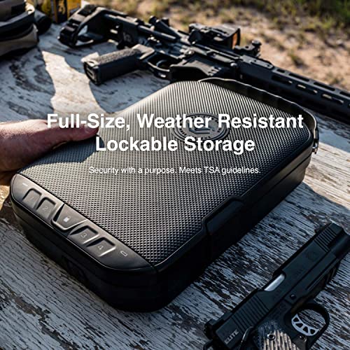 VAULTEK LifePod 2.0 Secure Waterproof Travel Case Rugged Electronic Lock Box Travel Organizer Portable Handgun Case with Backlit Keypad (Colion Noir Edition)