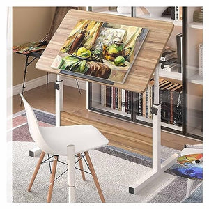 ZERVA Drafting Table with Height Adjustable Tilting Tabletop 60x40cm - Style 4