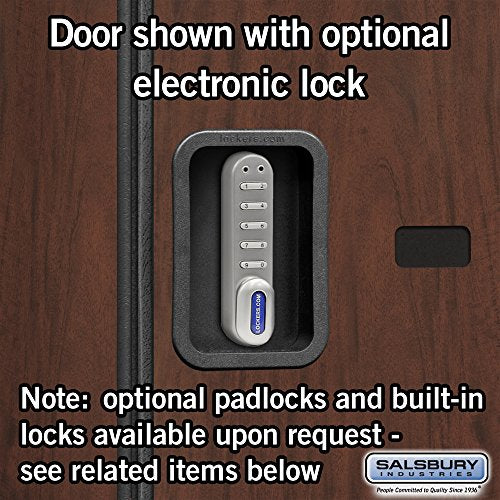 Salsbury Industries 2-Tier S-Style Extra Wide Designer Wood Locker, Mahogany, 6-Feet High, 18-Inch Deep