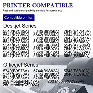 5 Pack (3Black+2Tri-Color) Compatible 62XL 62 XL Remanufactured Ink Cartridge Replacement for HP Envy 5540 5541 5543 5640 5642 5660 7640 7643 Officejet 5740 5743 5746 5744 8040 Printer Ink Cartridge.