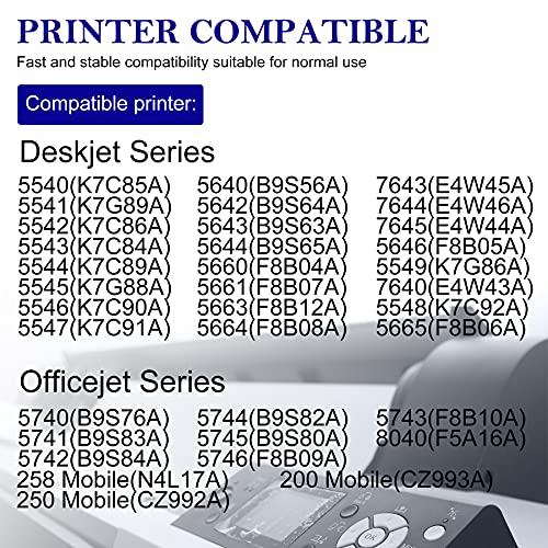 5 Pack (3Black+2Tri-Color) Compatible 62XL 62 XL Remanufactured Ink Cartridge Replacement for HP Envy 5540 5541 5543 5640 5642 5660 7640 7643 Officejet 5740 5743 5746 5744 8040 Printer Ink Cartridge.