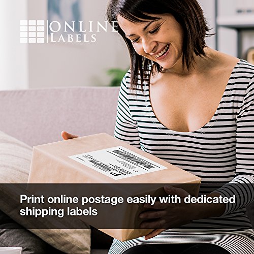 8.5 x 5.5 Half-Sheet Shipping Labels - Permanent, White Matte - for FBA, FedEx, UPS - Pack of 4,000 Labels, 2,000 Sheets - Inkjet/Laser Printers - Online Labels