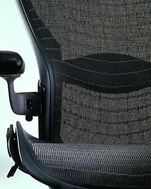 Aeron(R) Chair Highly Adjustable Model with Graphite Frame Classic Lead with Lumbar Support Size B