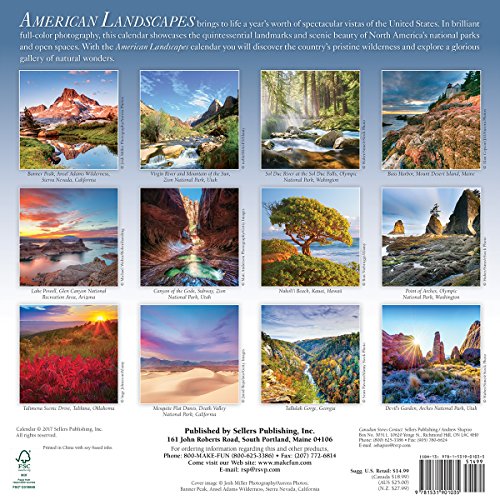 American Landscapes 2018 Calendar