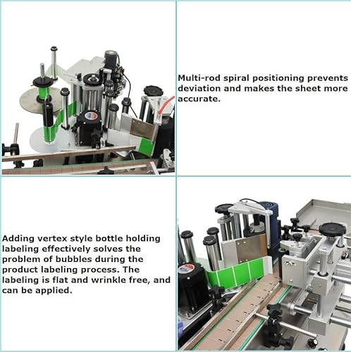 HayWHNKN Automatic Round Bottle Label Applicator with Chain Plate Conveyor & Coding Function - High Speed 110v Desktop Labeling Machine