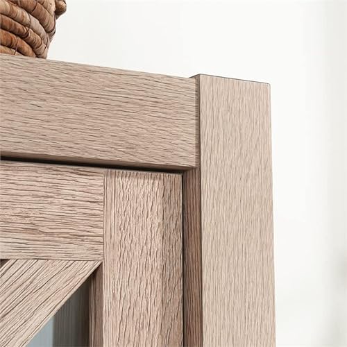 Pemberly Row Large Hutch in Brushed Oak Finish
