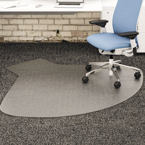 DEFCM14003K - Deflect-o SuperMat 60 x 66 L-Workstation w/lip Medium Pile