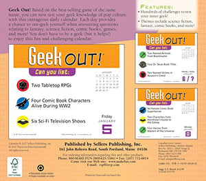 Geek Out 2018 Calendar: Test your knowledge about your favorite geeky pop culture subjects!