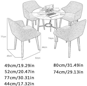 SYLTER Office Conference Reception Table Set - Nordic Design 80cm Square Desktop with Chairs