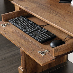 Sauder 420713 Palladia Computer Desk with Hutch, Vintage Oak Finish