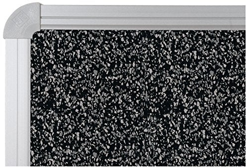 BES-Rite Rubber-Tak Tackboards, Euro Trim, 4 x 6 Feet, Black (321RG-96)