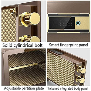 Jiaong Safety Boxes for Home, Digital Security Safe Box for Home Office Double Safety Key Lock and Password, Fireproof Waterproof Lock Cabinets Cash Strongbox Solid Steel Safety Lock