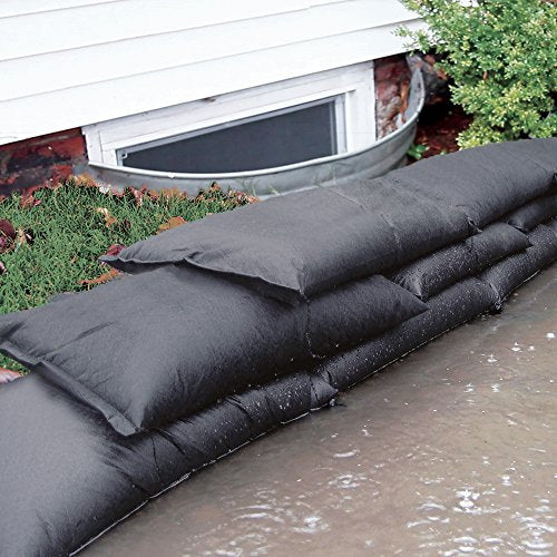 Quick Dam QD1224-120 Water-Activated Sandless Sandbags, 120/Pack, 12"x24", Black