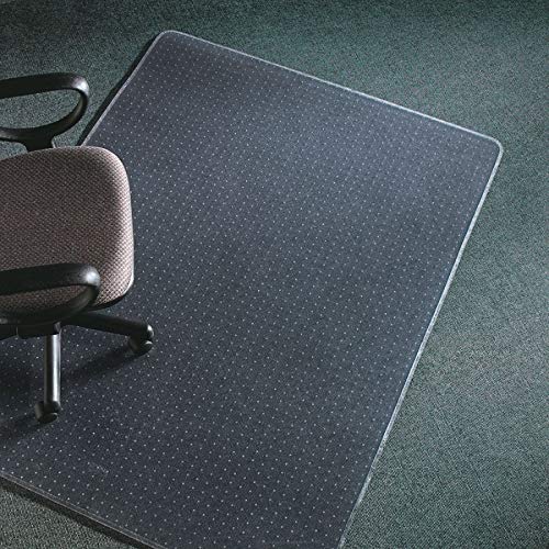 deflecto CM17743 60 x 60 Clear ExecuMat Intense All Day Use Chair Mat for High Pile Carpet