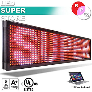 LED SUPER STORE: 3Color/RWP/P20mm/PC - 15"x53" PC Control, Outdoor Programmable Message Scrolling EMC Signs Display, Reader Board