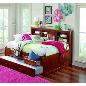 FULL BOOKCASE DAYBED - MERLOT
