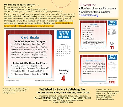 This Day in Sports History 2018 Calendar: Historic Events and Time-Honored Traditions