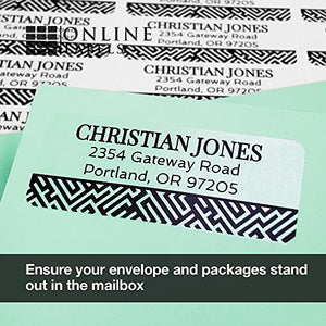 Waterproof Clear Gloss Address Labels - 2.625 x 1 - Pack of 30,000 Labels, 1,000 Sheets - Laser Printer - Online Labels