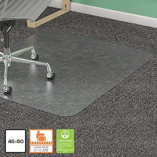 Lorell Antistatic Chair Mat, 46 by 60-Inch, Clear