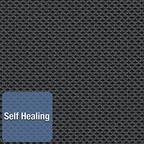 Quartet Prestige Grey Diamond Mesh Fabric Bulletin Board, 4 x 3 Feet, Mahogany Finish Frame (B444M)